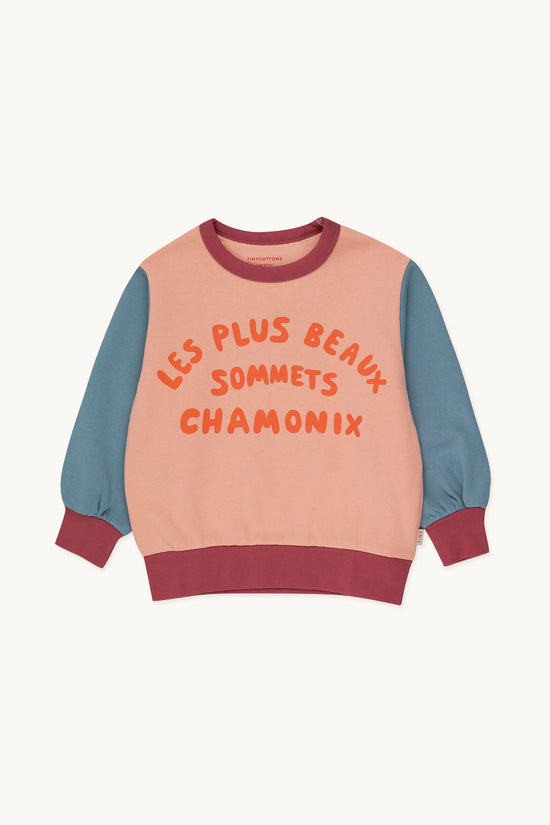 Tiny Cottons Sommets De Chamonix Sweatshirt - peach/milky blue