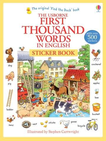 Usborne First Thousand Words In English Sticker Book
