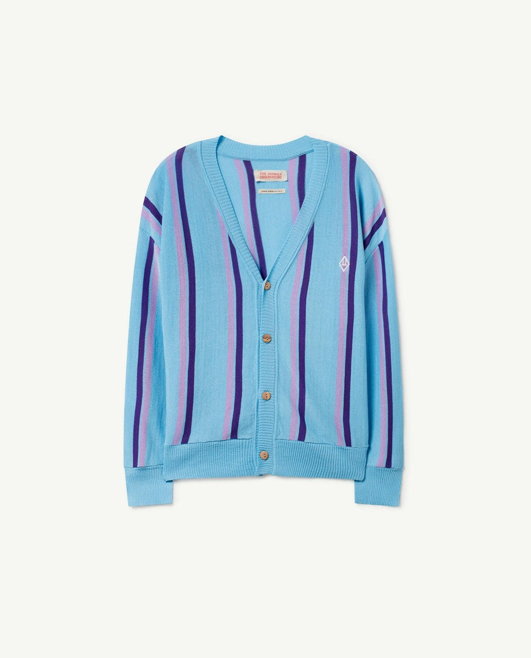 The Animals Observatory Blue Stripes Racoon Cardigan