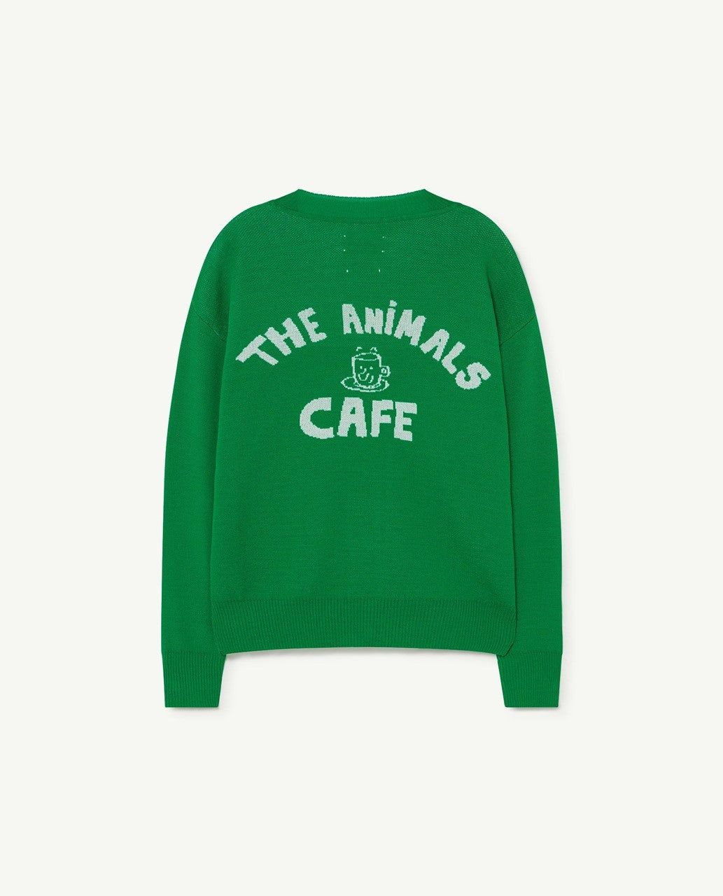 The Animals Observatory Green Plain Racoon Cardigan