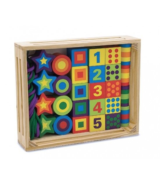 Melissa & Doug- Ahşap Boncuk Dizme